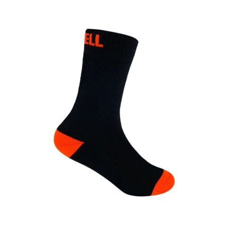 Уцененный товар Водонепроницаемые детские носки DexShell Ultra Thin Children Socks черный/оранжевый S (16-18 см)